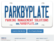 Tablet Screenshot of parkbyplate.com